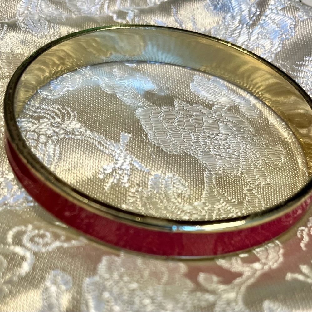 Set of Colorful Vintage Enamel Bangles with Silver Accents S/M - Picture 5 of 9